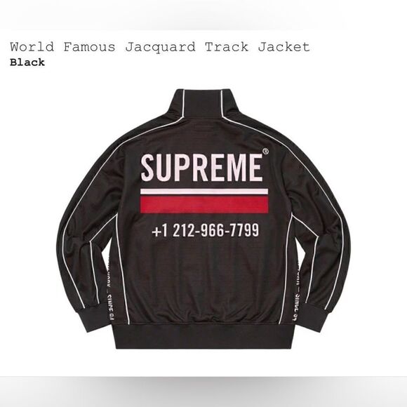 World Famous Jacquard Track Jacket “black” - Picture 4 of 5